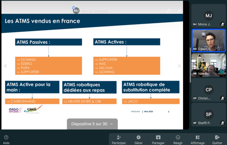 Webinaire « Les aides techniques de compensation du membre supérieur » – REPLAY