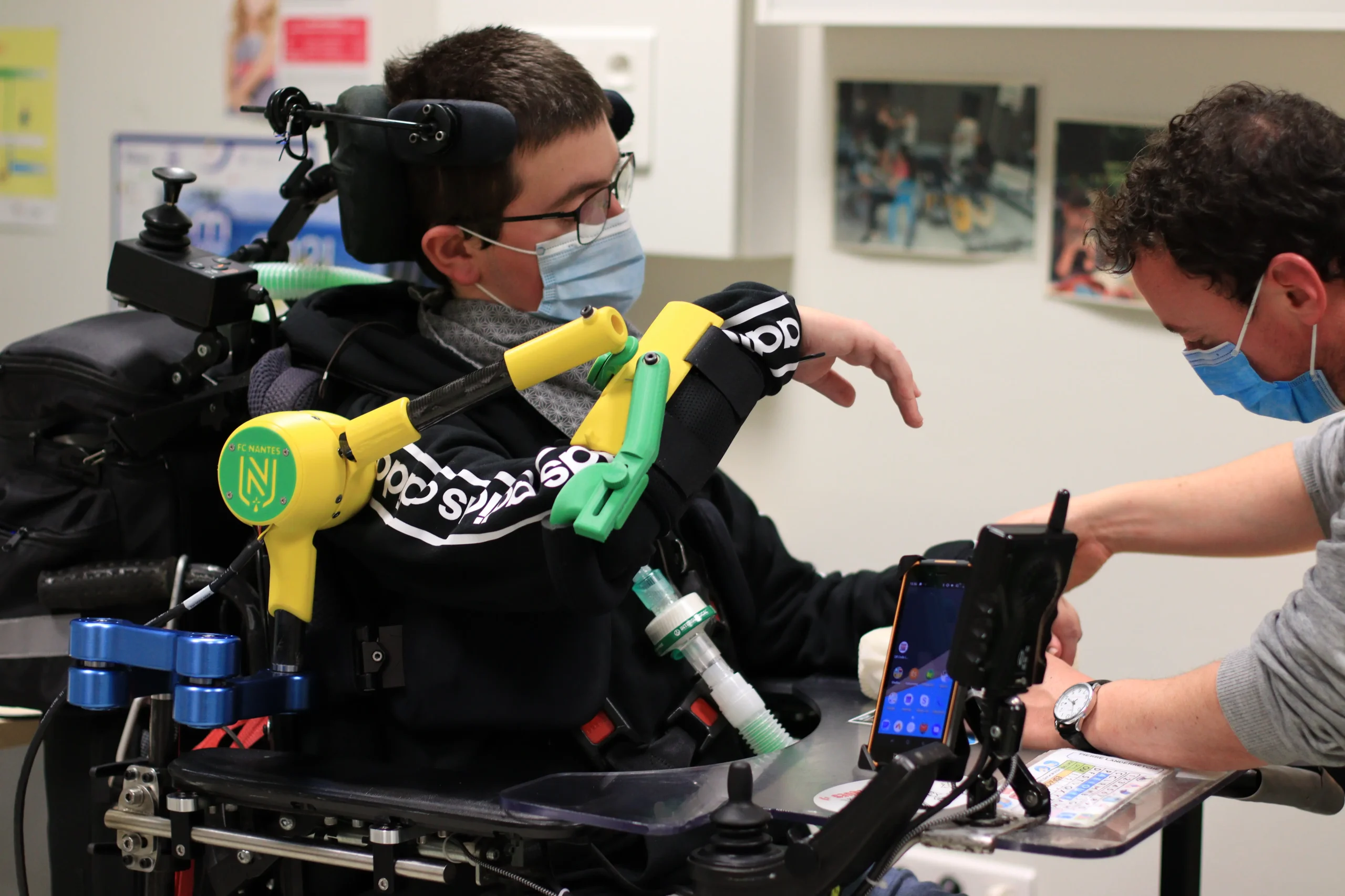 Pierre et son prototype d'ORTHOPUS Supporter